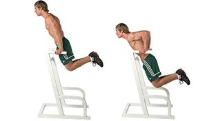 borst oefeningen, chest dips, borst trainen